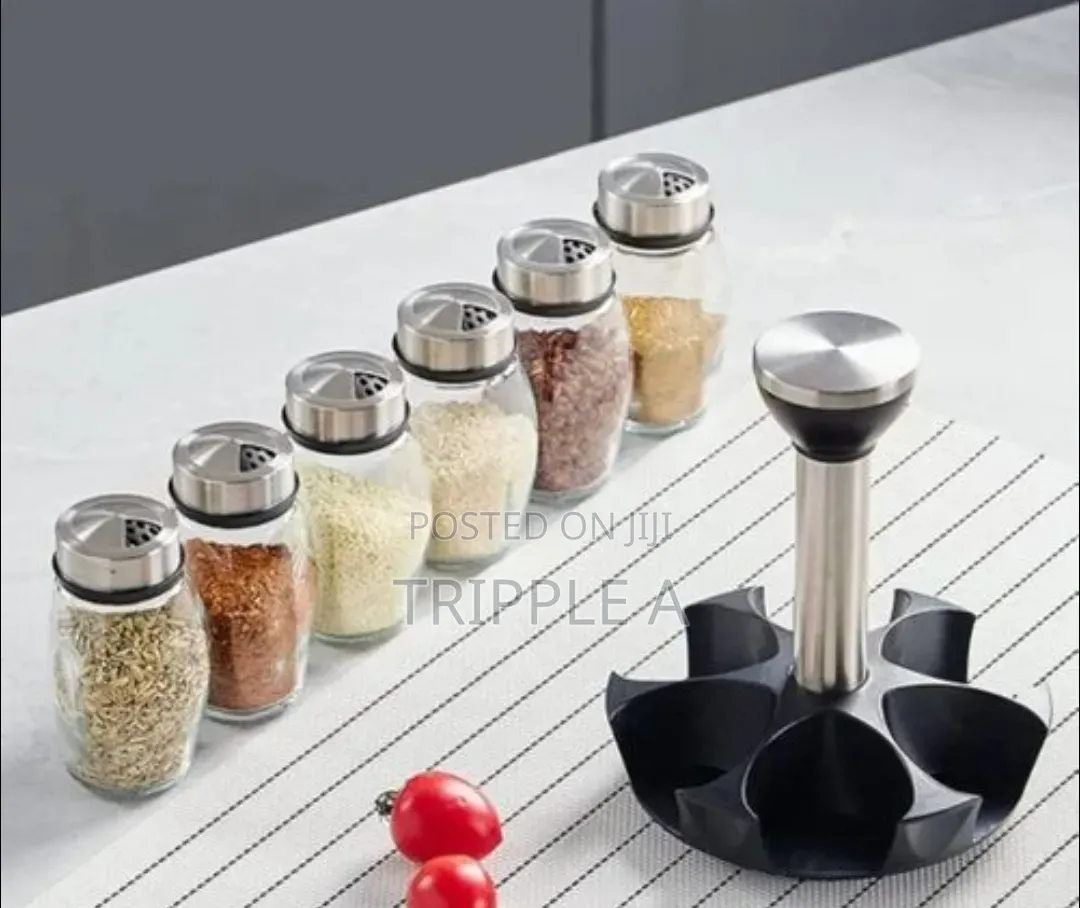 360 Degree Rotating 6 Jar Spice Rack