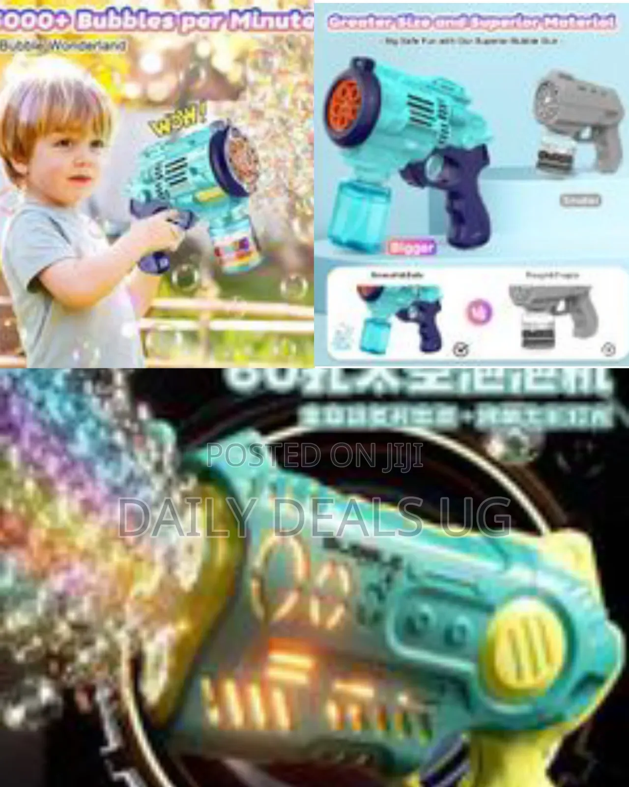 60-Hole Fully Automatic Bubble Machine Gun