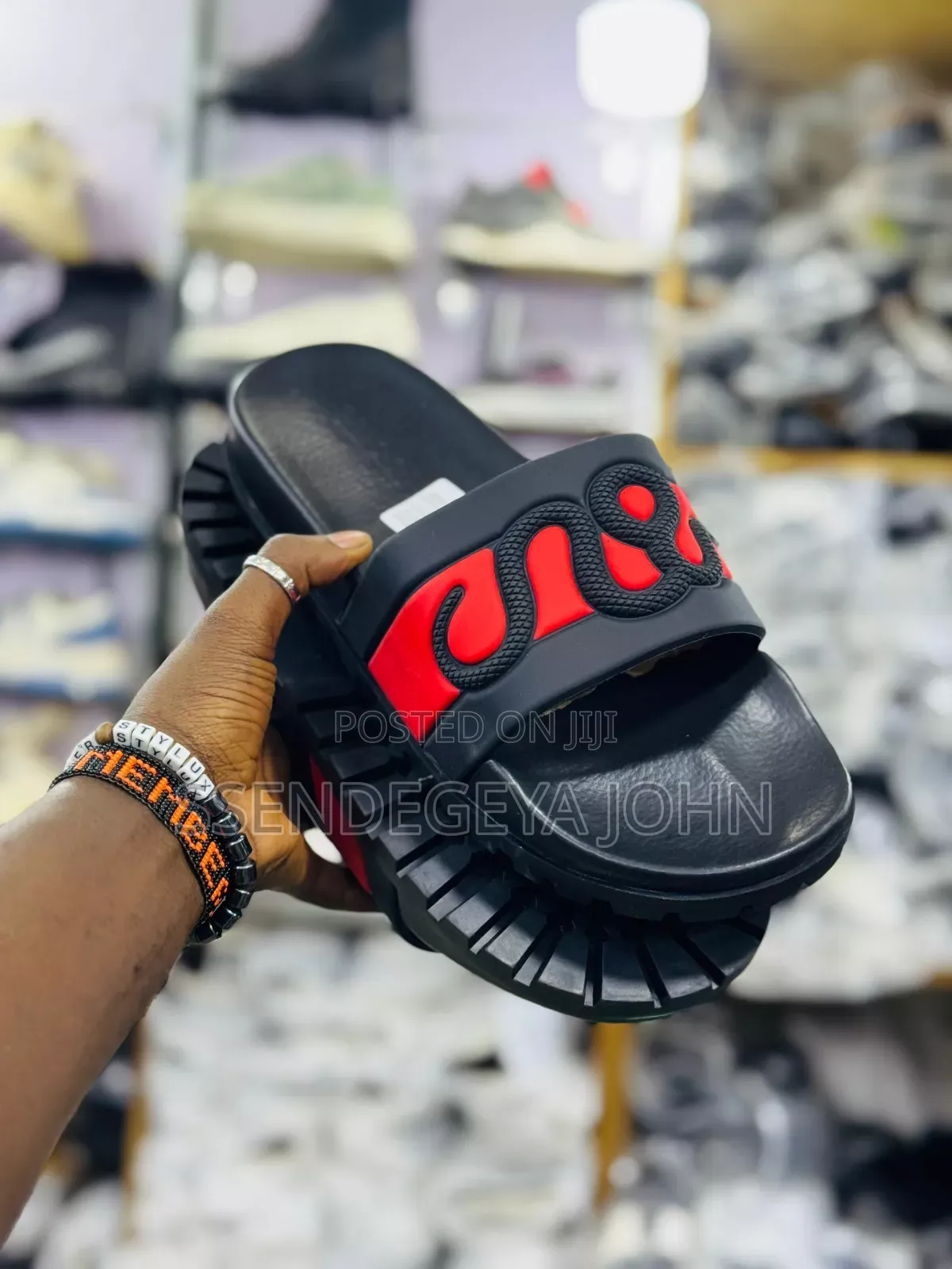 Black Platform Slides