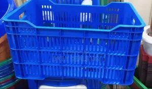 Blue Plastic Storage Crate