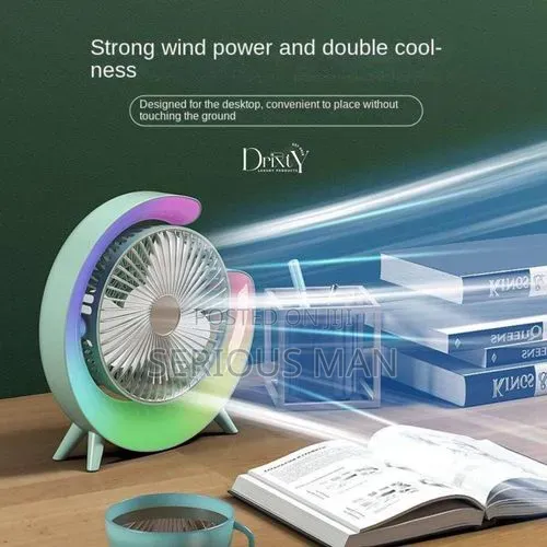 Desktop 5-Light Mini Fan With Led Lighting