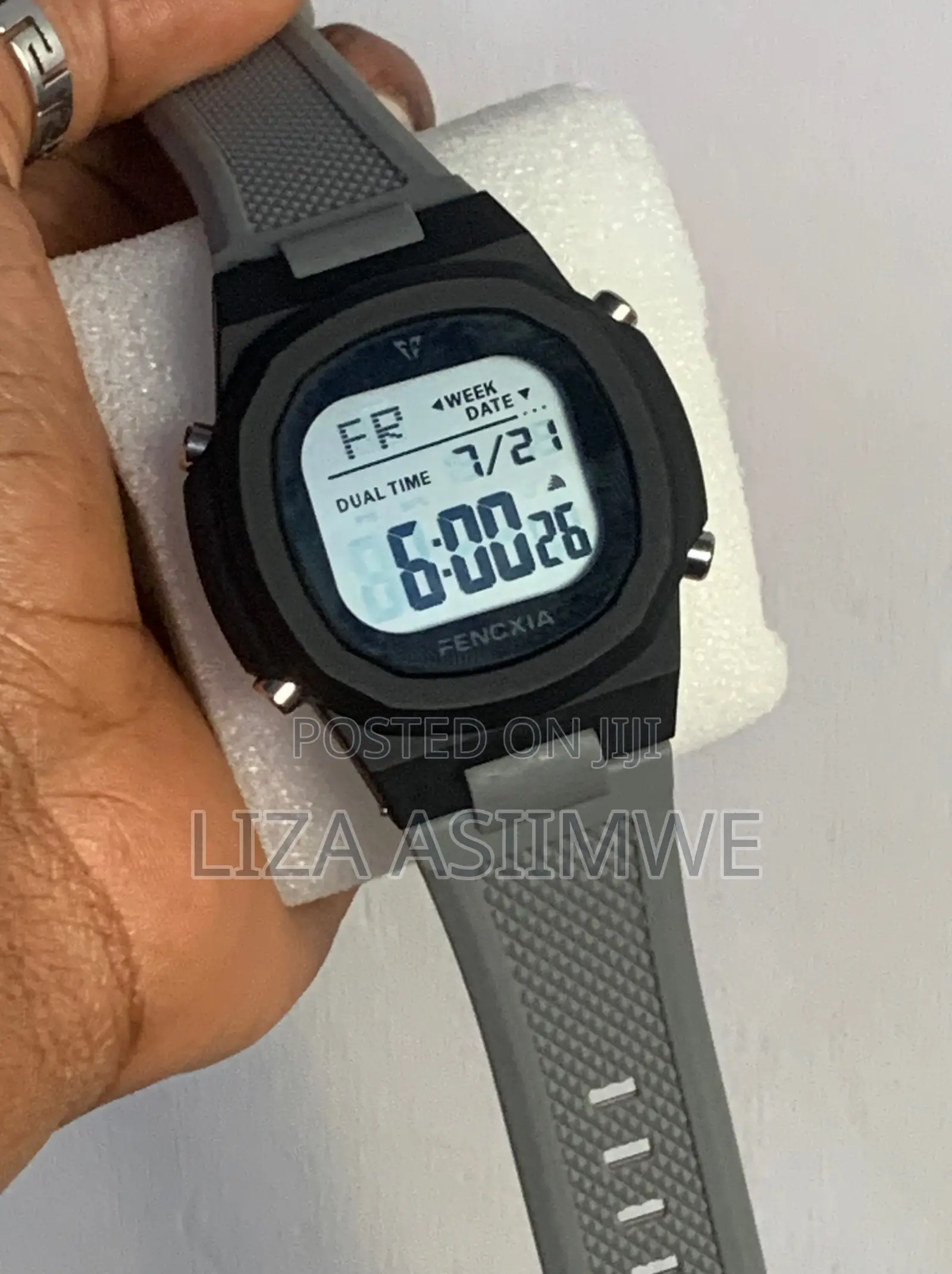 Men’S Sports Watch With A Durable Straps And A Bold Black Square Case.