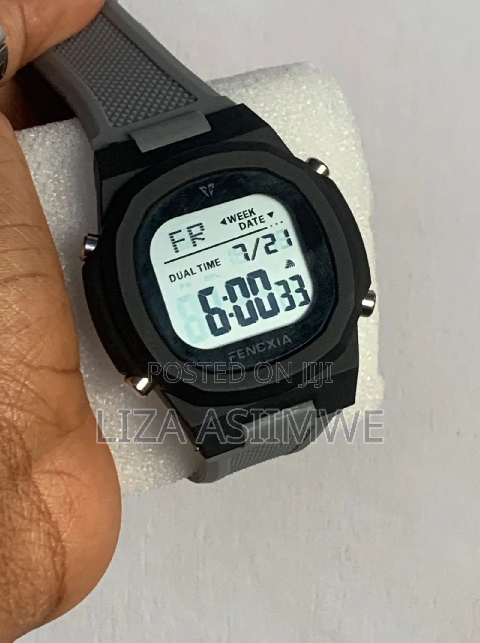 Men’S Sports Watch With A Durable Straps And A Bold Black Square Case.