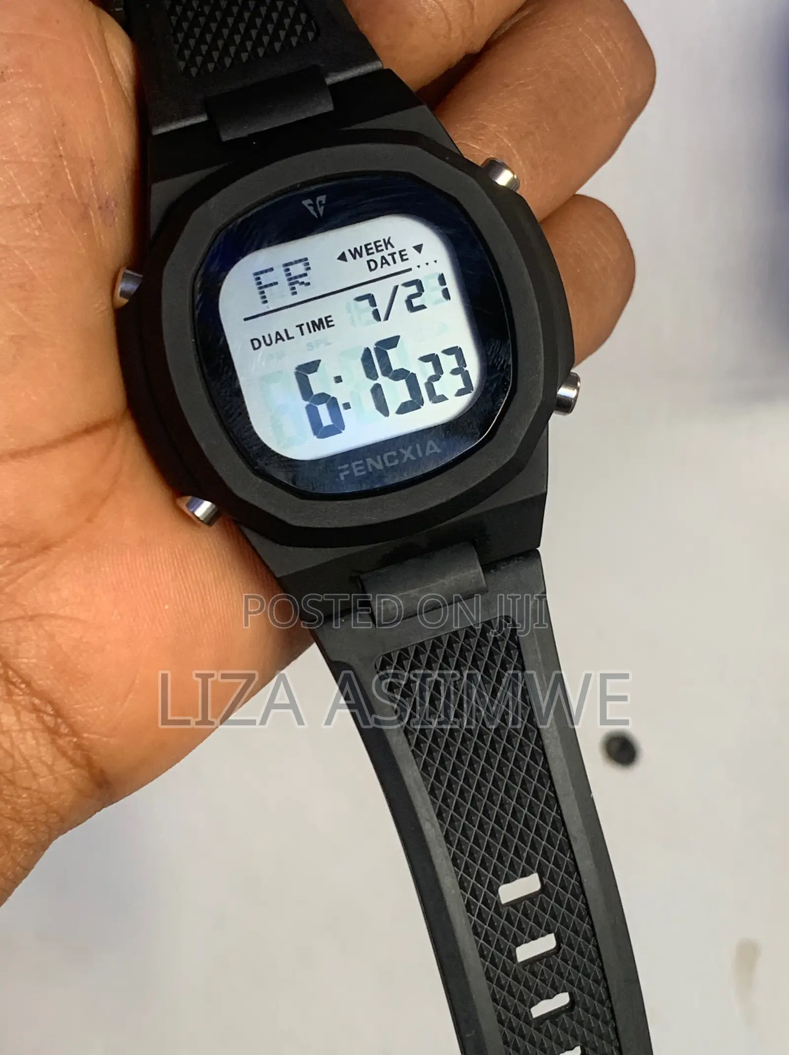 Men’S Sports Watch With A Durable Straps And A Bold Black Square Case.