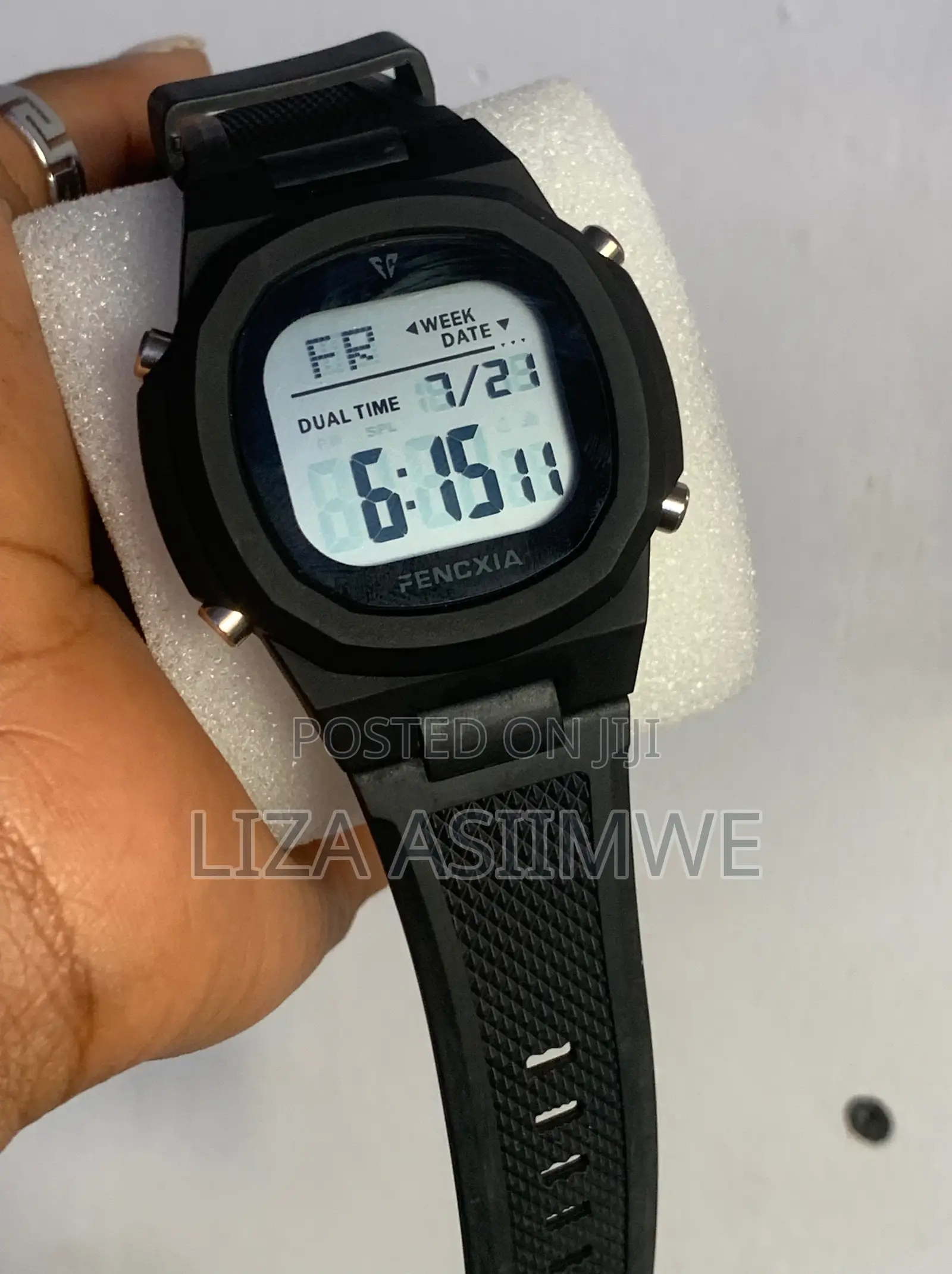Men’S Sports Watch With A Durable Straps And A Bold Black Square Case.