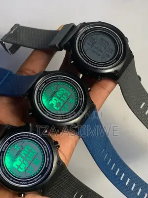 Digital Sports Watches Feature Textured Bands Multifunction Displays