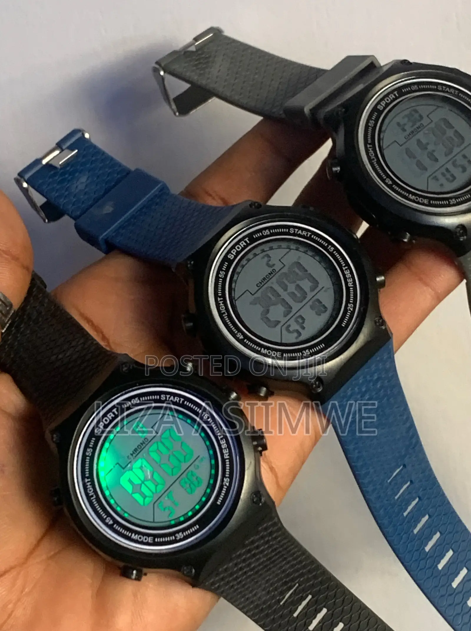 Digital Sports Watches Feature Textured Bands Multifunction Displays