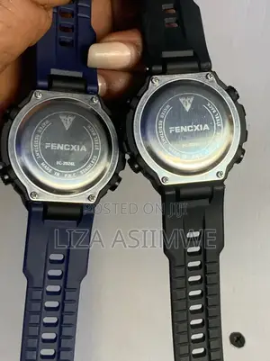 Digital Sports Watches With Round Black Dials With Backlighting
