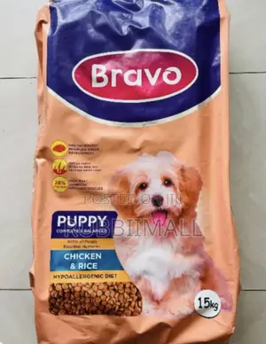Bravo Puppy Chicken Rice Dry Dog Food 15kg