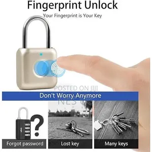 Fingerprint Padlock Usb Rechargeable Fingerprint Lock 20 Fingerprints