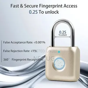 Fingerprint Padlock Usb Rechargeable Fingerprint Lock 20 Fingerprints