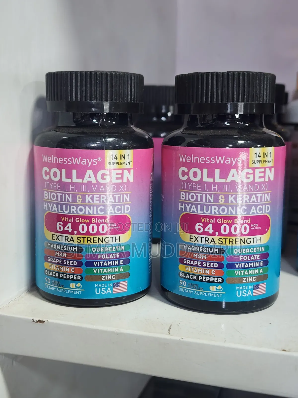 Collagen 14 in 1 ,Vital Glow Blend 90 Capsules Dietry Supplement