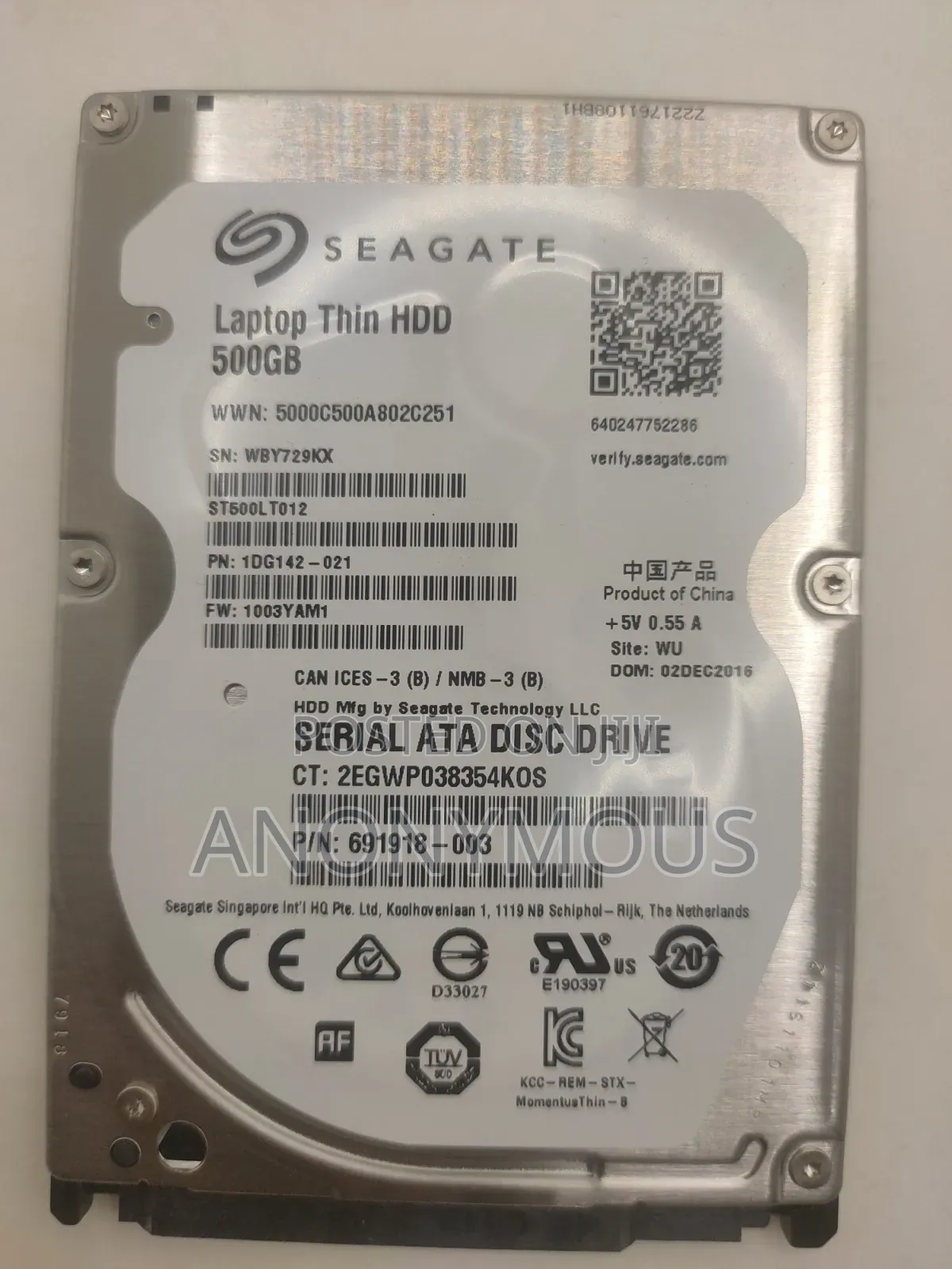 500gb Seagate Laptop Harddisk