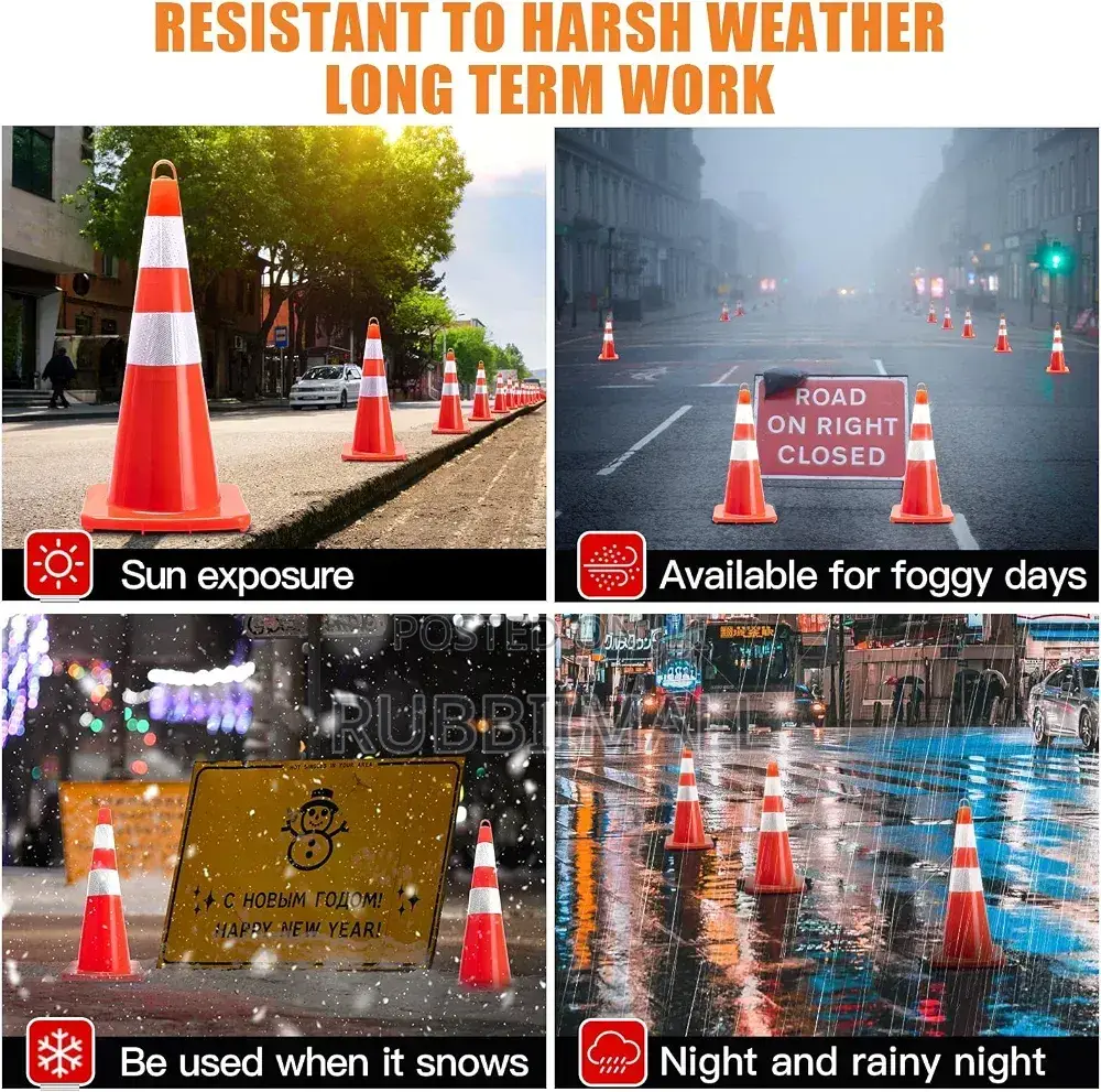 Fluorescent Orange Safety Traffic Cones 75cm(28")