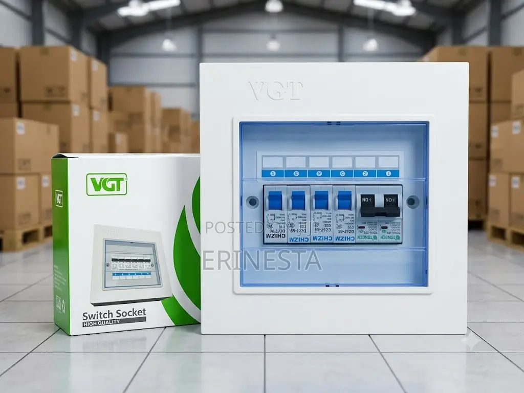 VGT 6-Way Consumer Unit Distribution Board With 63a Ac Circuibreakers