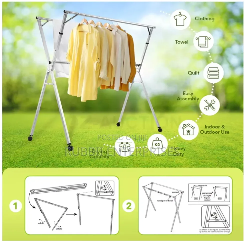 Foldable Clothes Drying Rack 200cm