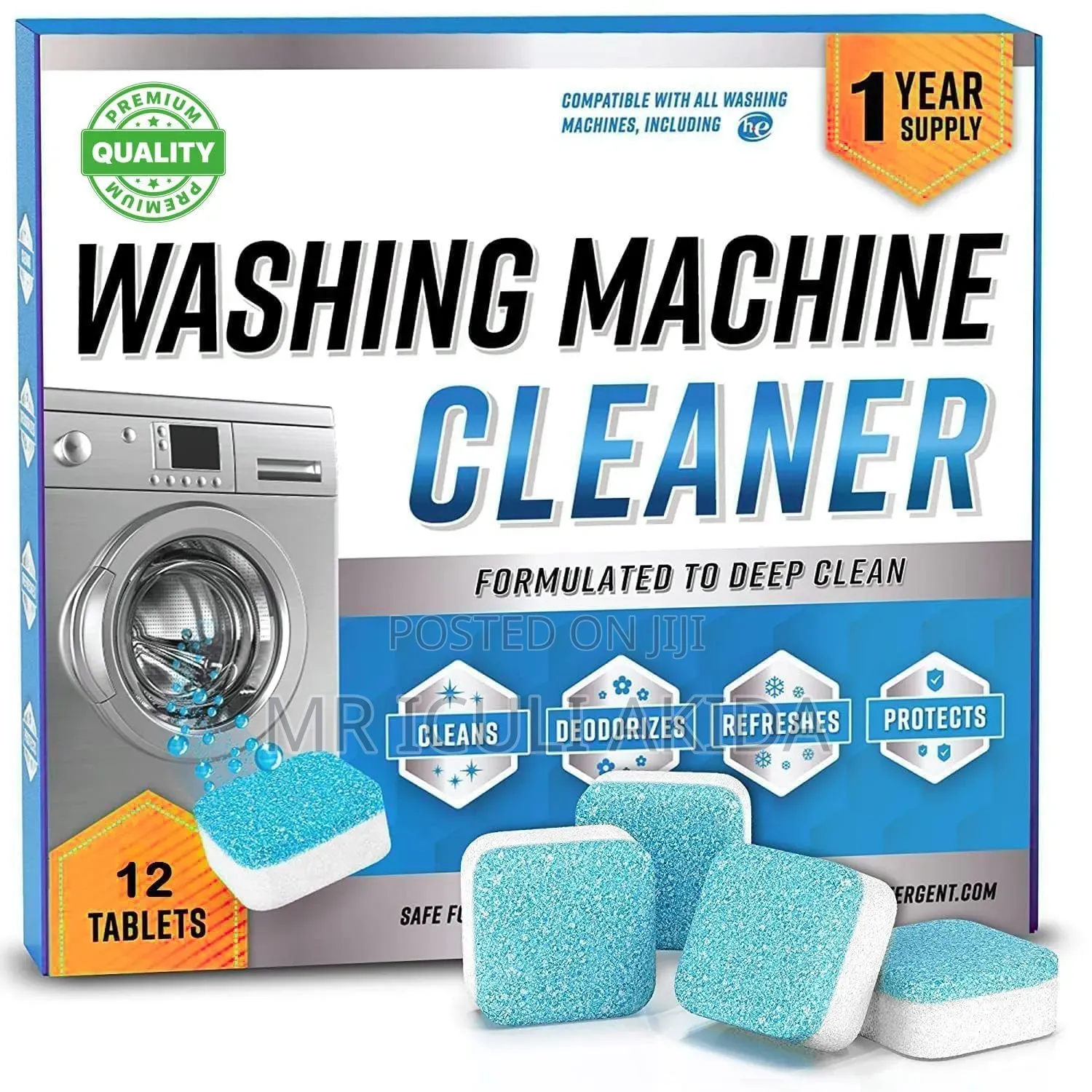 12pcs Pack Washing Machine Cleaner for Deep Cleaning and Descaling