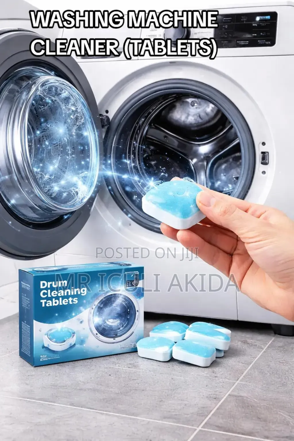 12pcs Pack Washing Machine Cleaner for Deep Cleaning and Descaling