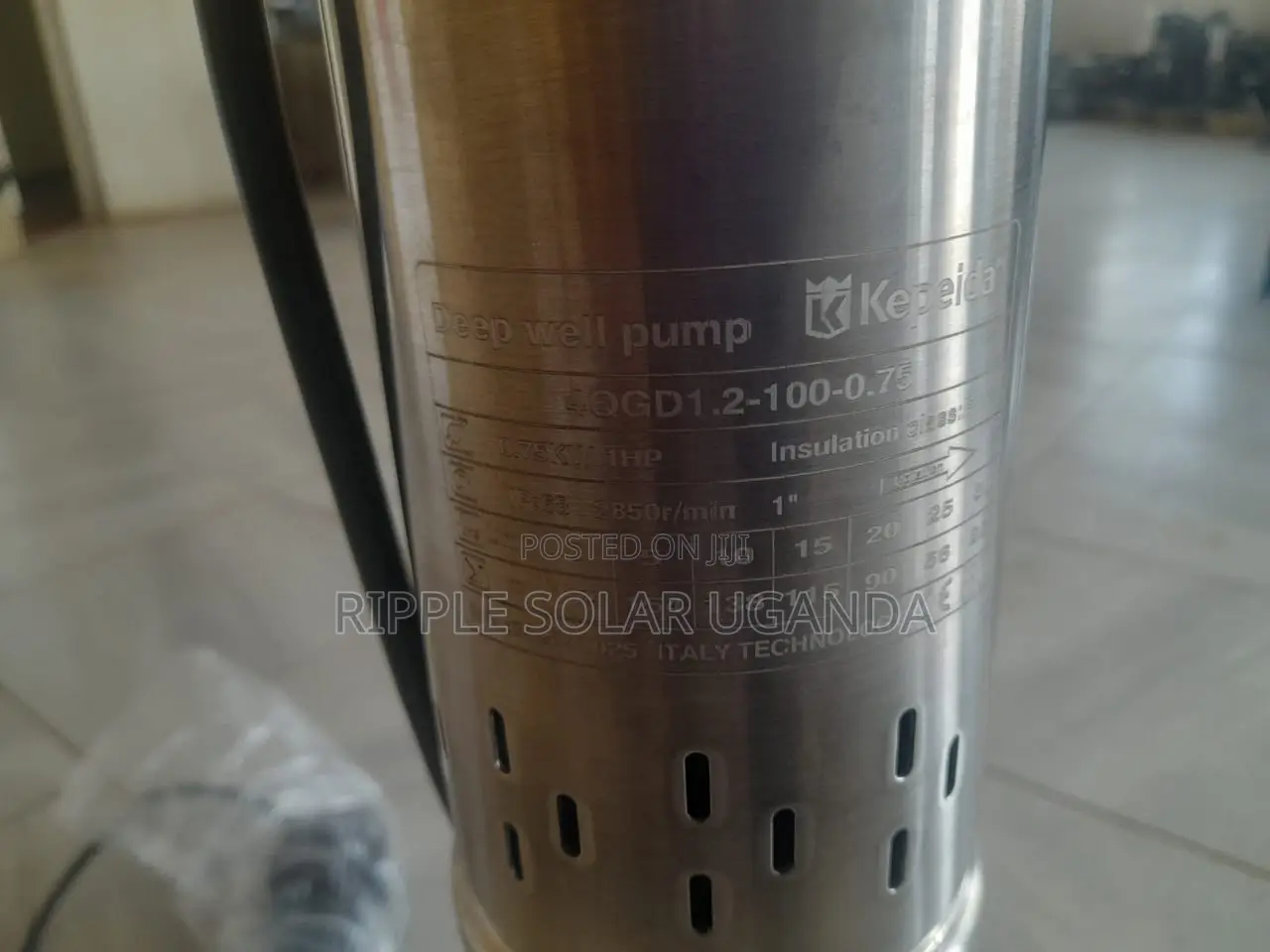 750w Ac Electric Borehole Pump 175m Head 2700l/H