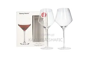 Danny Home Handmade Crystal Burgundy Wine Glasses - Set of 12