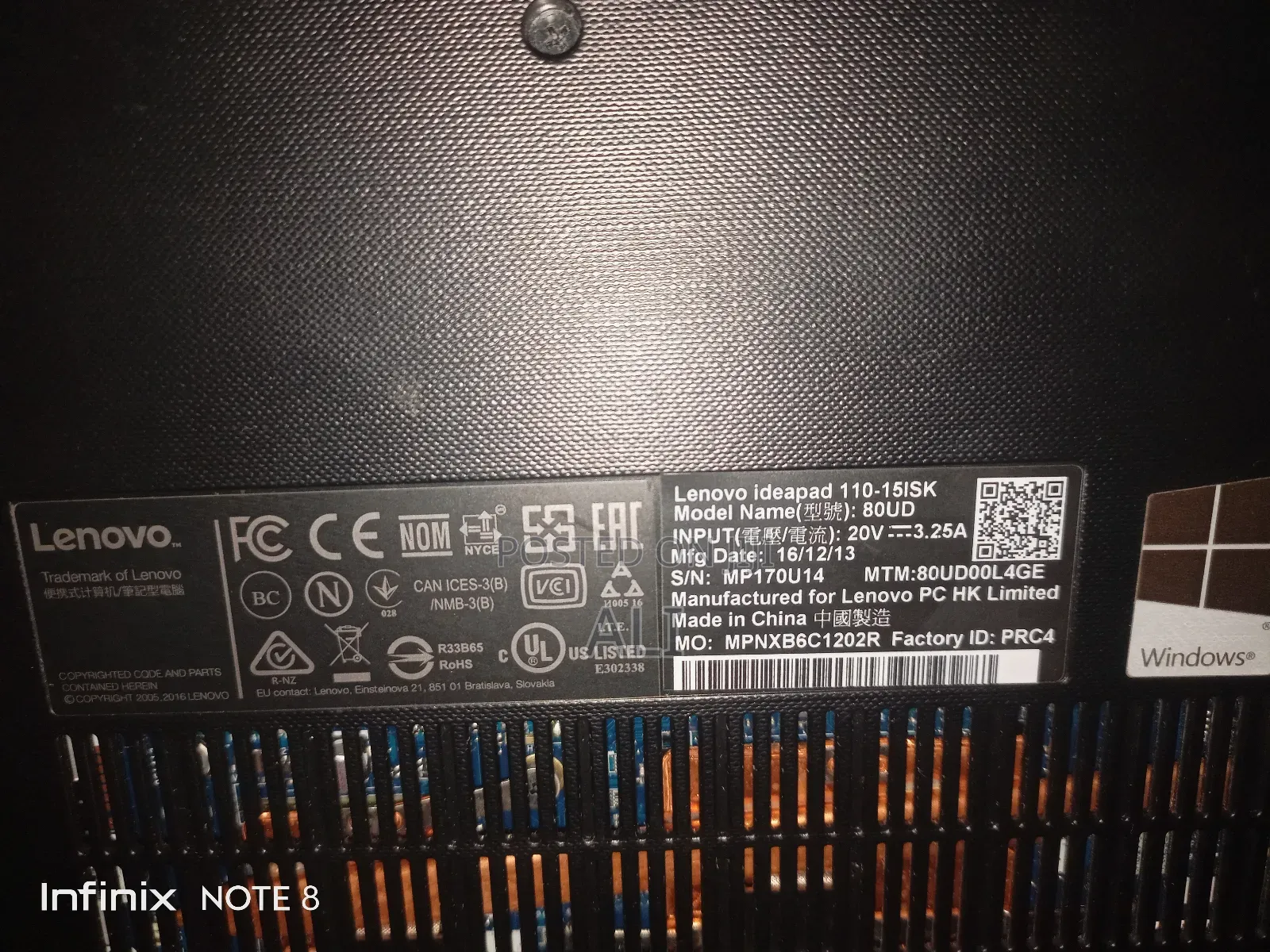 Laptop Lenovo IdeaPad 110 8GB Intel Core i7 SSD 1T