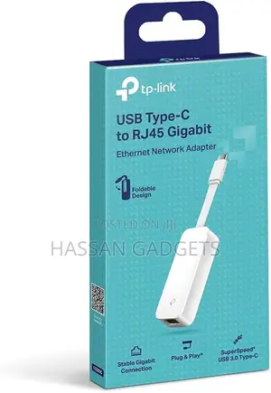 Usb-c To Ethernet Adapter, Gigabit Type C To Rj45 Wired Network