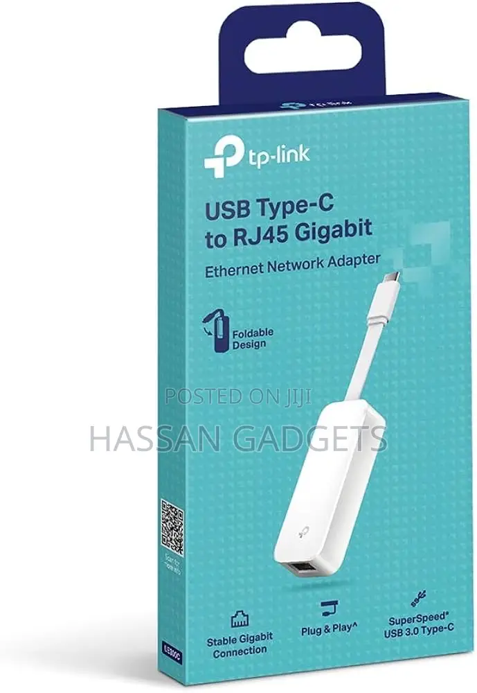 Usb-c To Ethernet Adapter, Gigabit Type C To Rj45 Wired Network