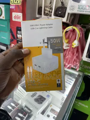 Usb-C Plug 50w, Dual-Port Gan Charger With 2x Usb C Ports,