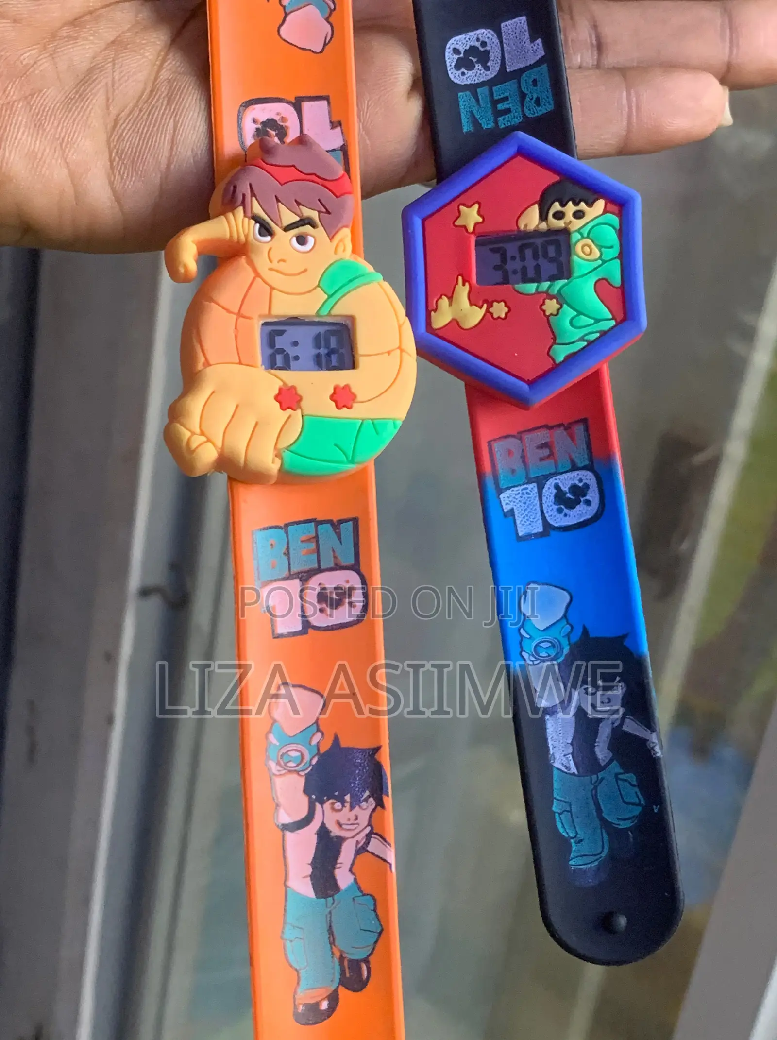 Cartoon Character Digital Watches With Molded Silicone Straps