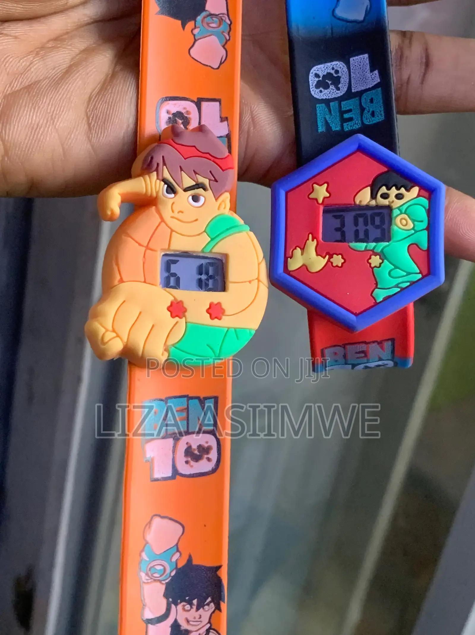 Cartoon Character Digital Watches With Molded Silicone Straps