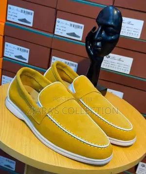 White Sole Version of Loro Piana Suede Loafers