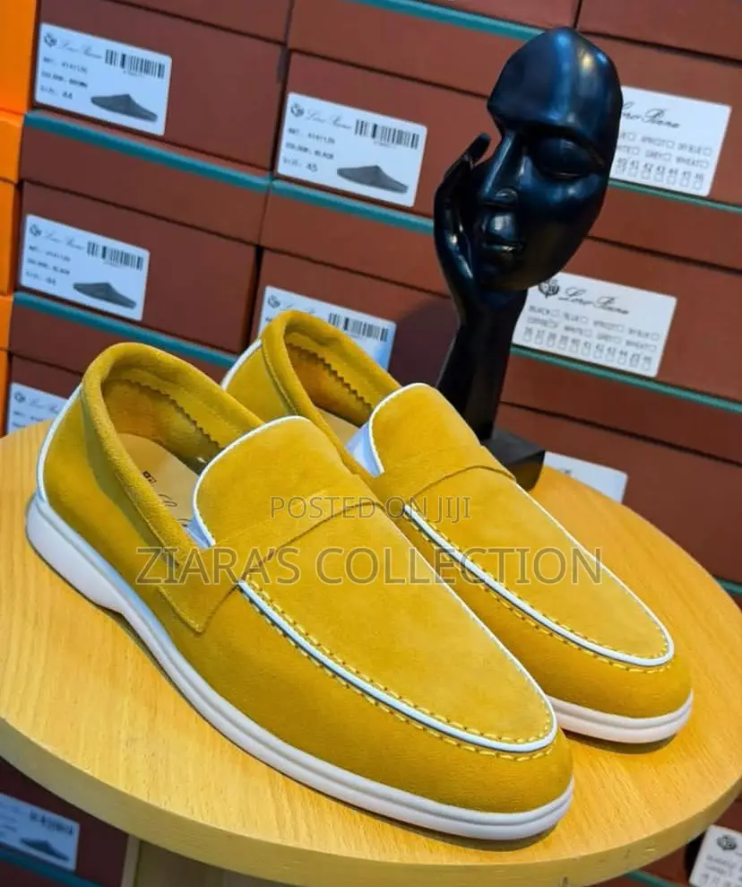 White Sole Version of Loro Piana Suede Loafers
