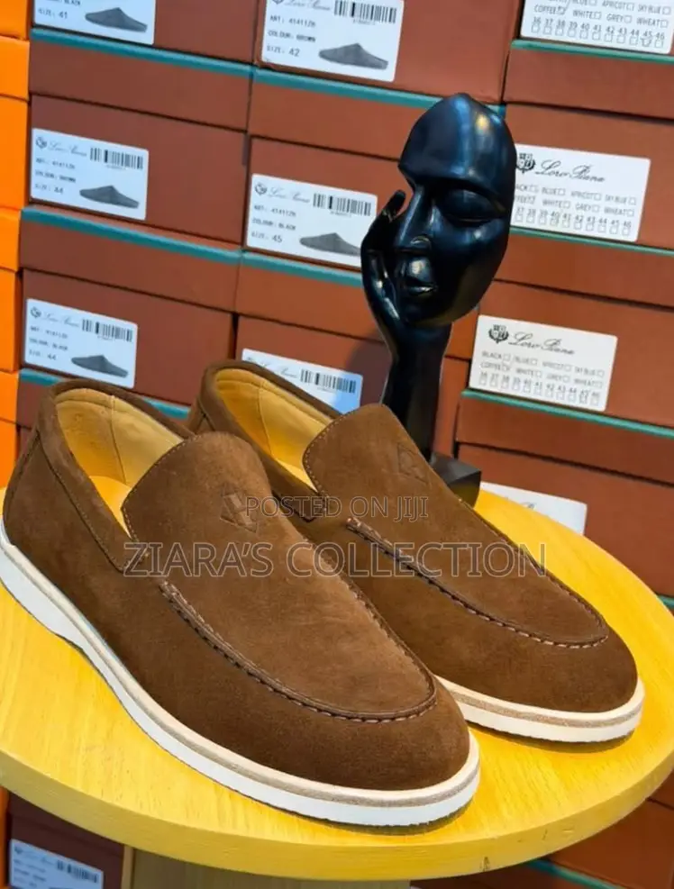 Brown Version of Loro Piana Suede Loafers