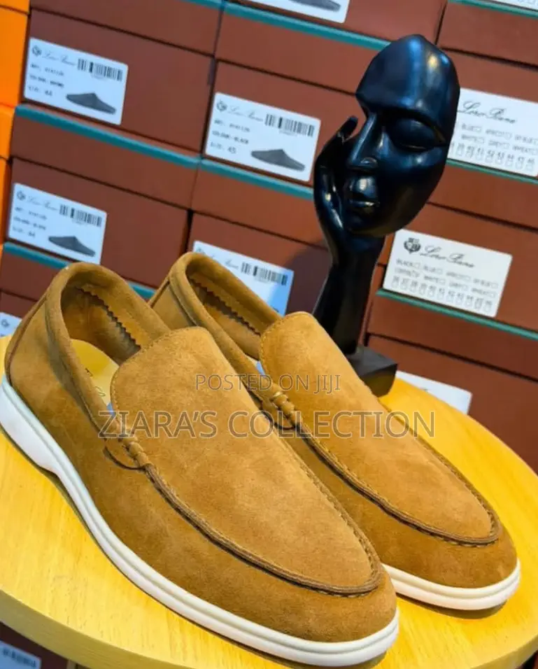 Brown Version of Loro Piana Suede Loafers