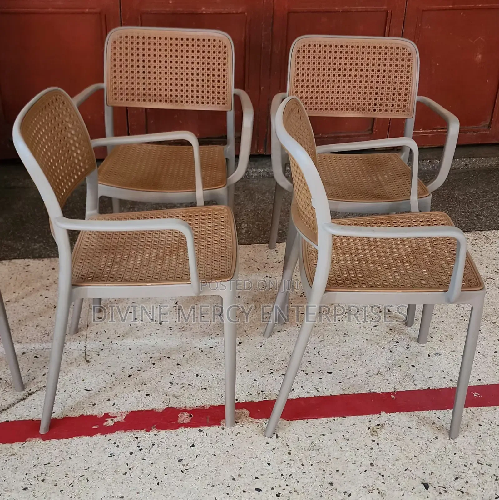 Grey Plastic Armchairs