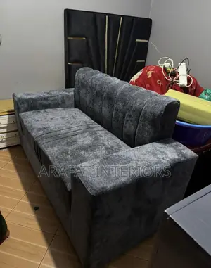 Dark Grey 2-Seater Loveseat Sofa