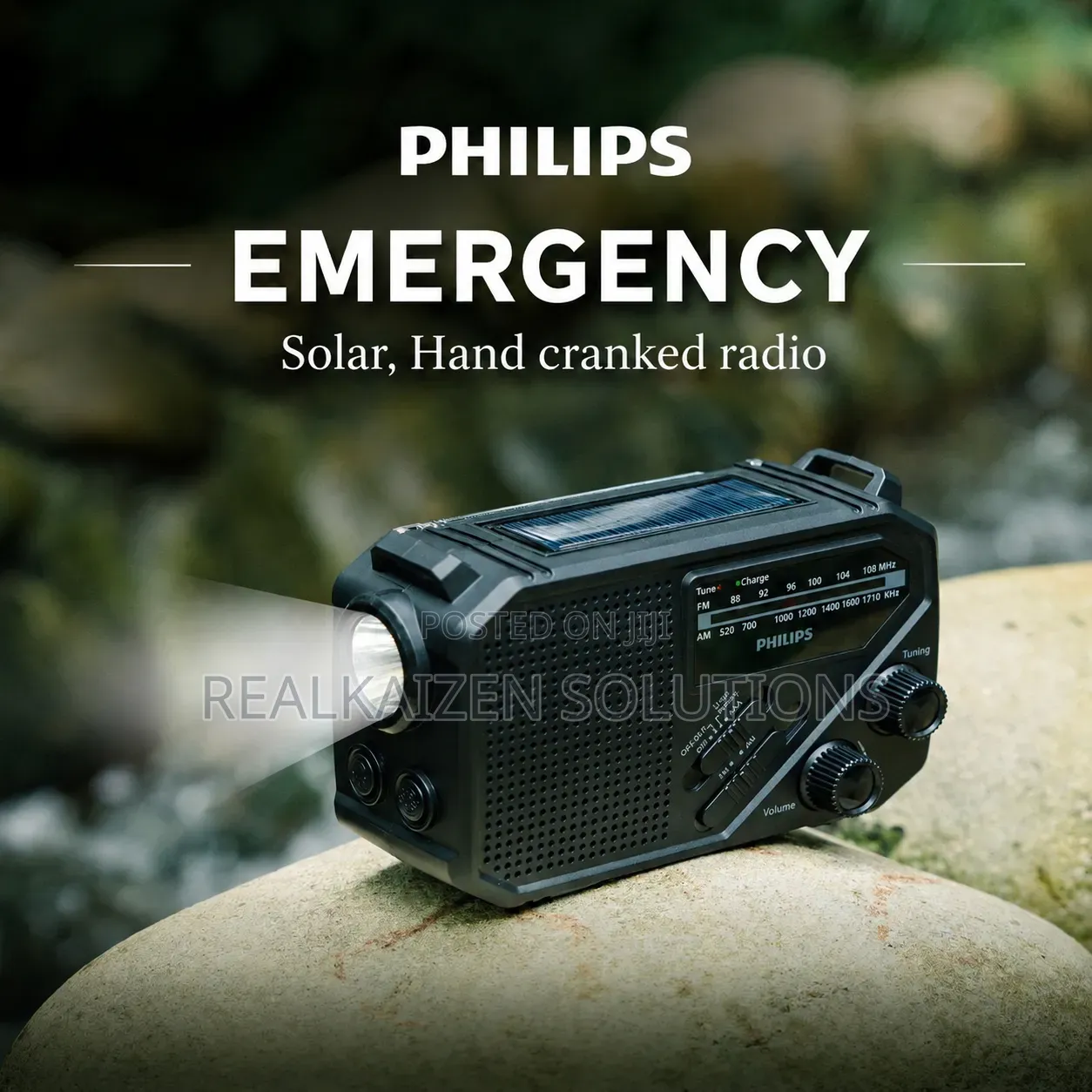 Philips Rechargeable, Solar Powered | Hand Cracked Portable Radio