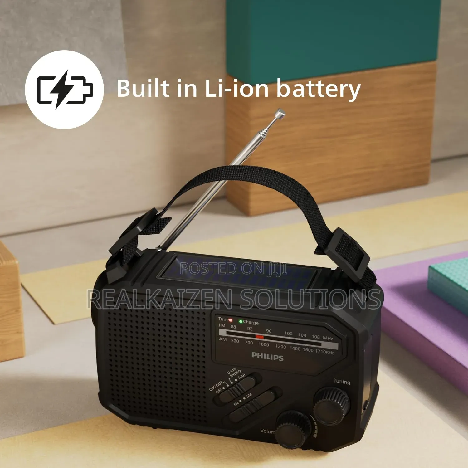 Philips Rechargeable, Solar Powered | Hand Cracked Portable Radio