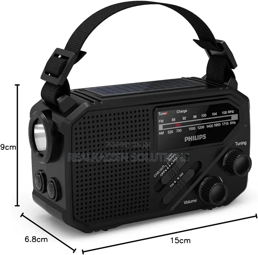Philips Rechargeable, Solar Powered | Hand Cracked Portable Radio
