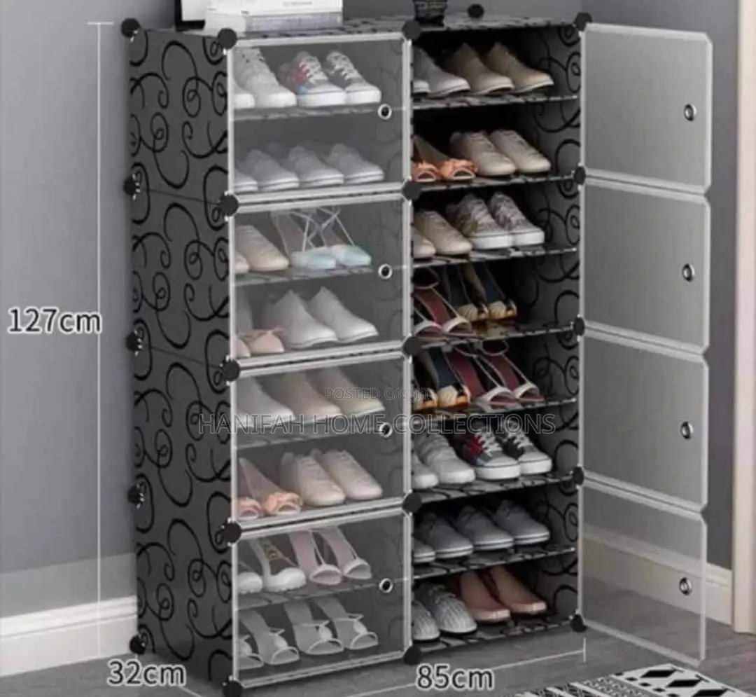 8 Columns Plastic Shoerack Storage