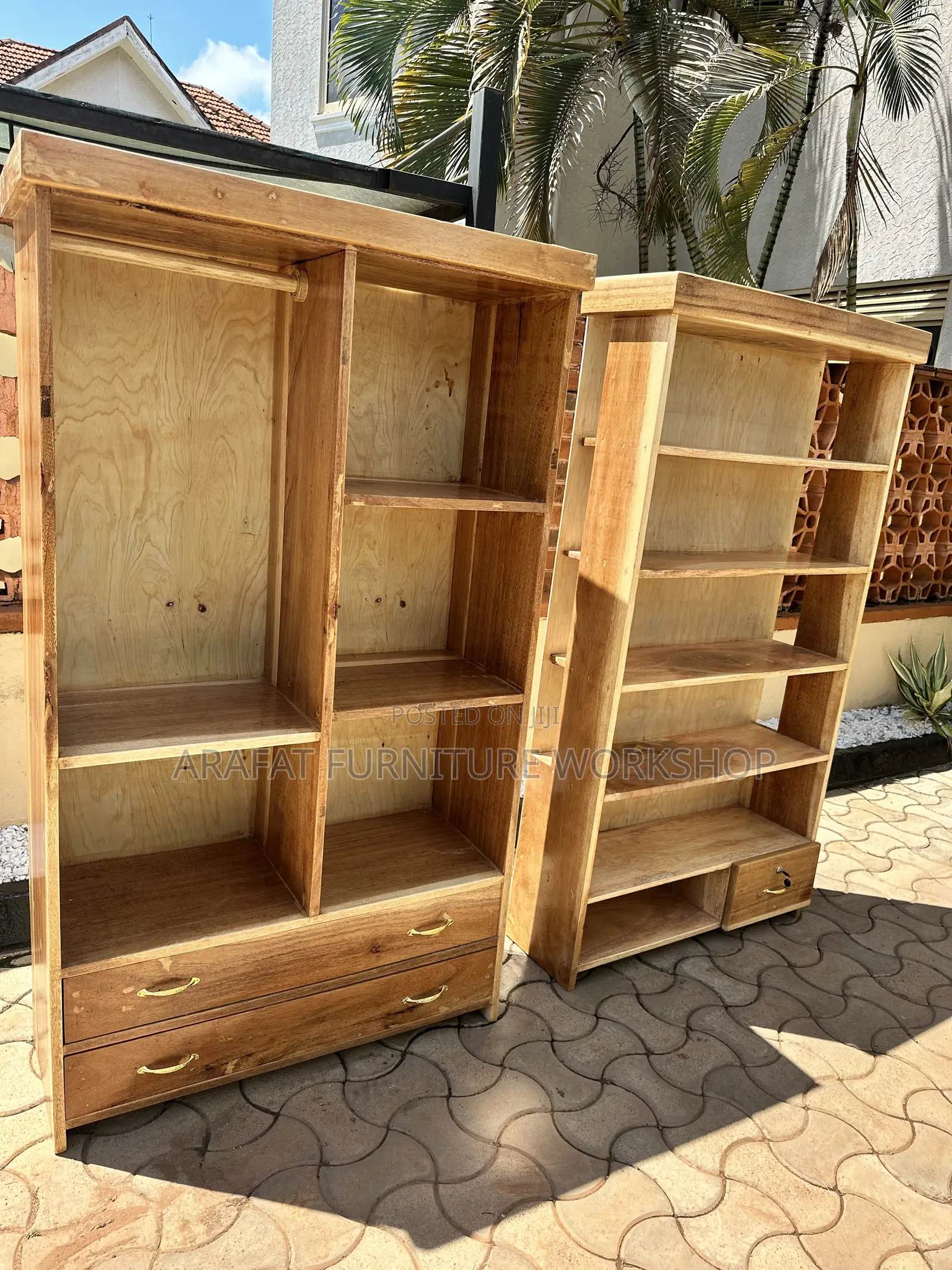 Solid Wood Wardrobe and Shoe Rack
