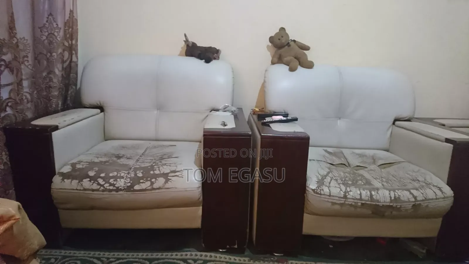 Used Imported Leather Sofa Set Chairs