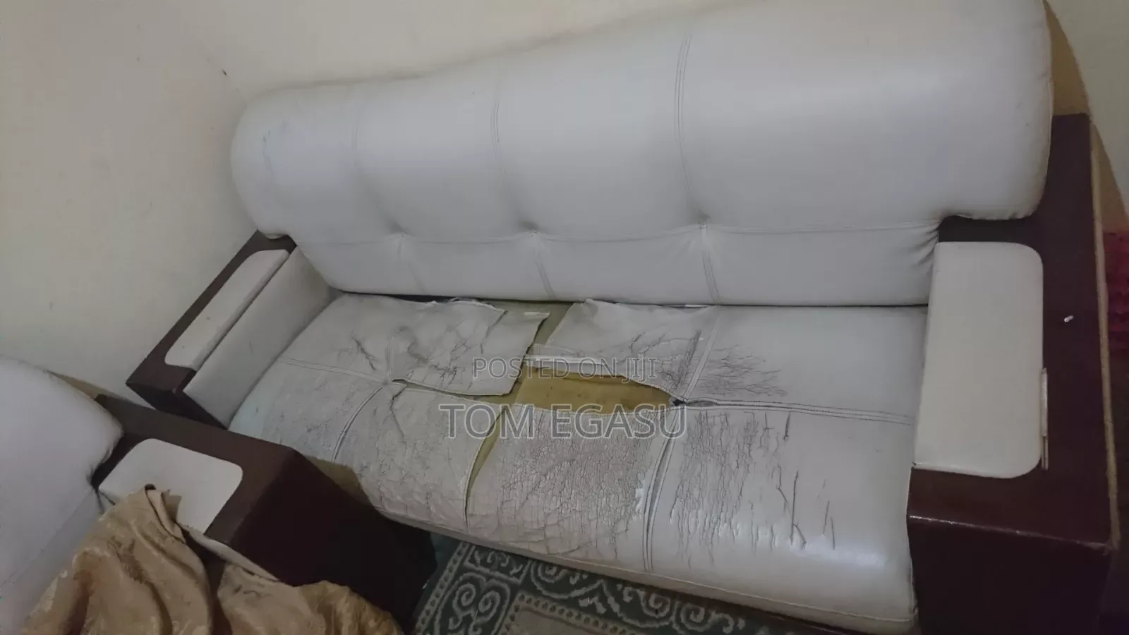 Used Imported Leather Sofa Set Chairs