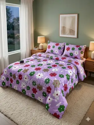 Bed Cover 5×6 ~ Multi-Colored Floral Pattern