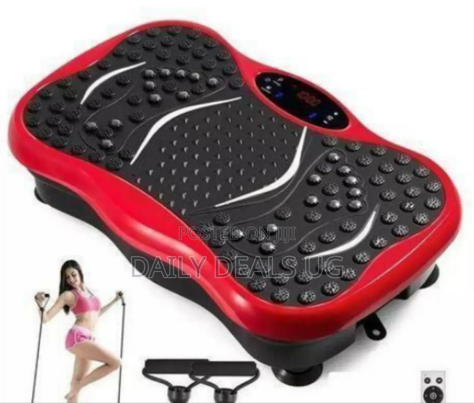 Red and Black Whole Body Vibration Plate Exercise Machine