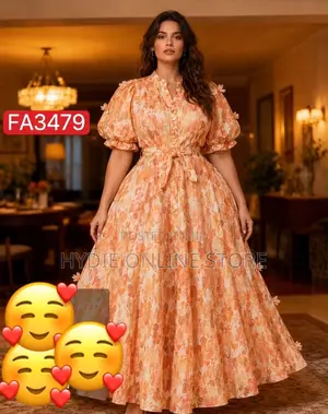 Florie Button Round Dress