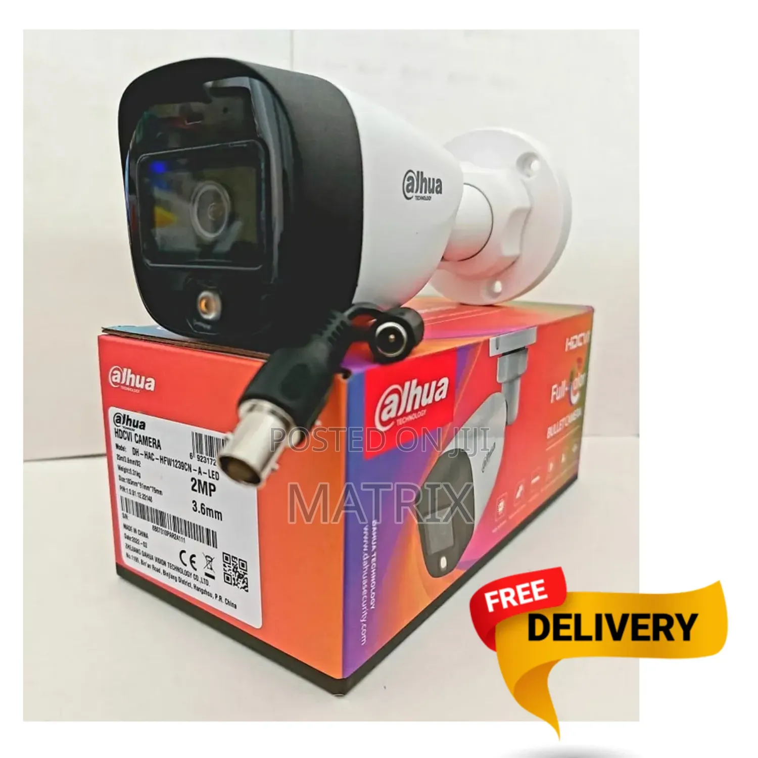 Dahua 2mp Bullet Color Camera | Waterproof + Audio Analog CCTV Camera