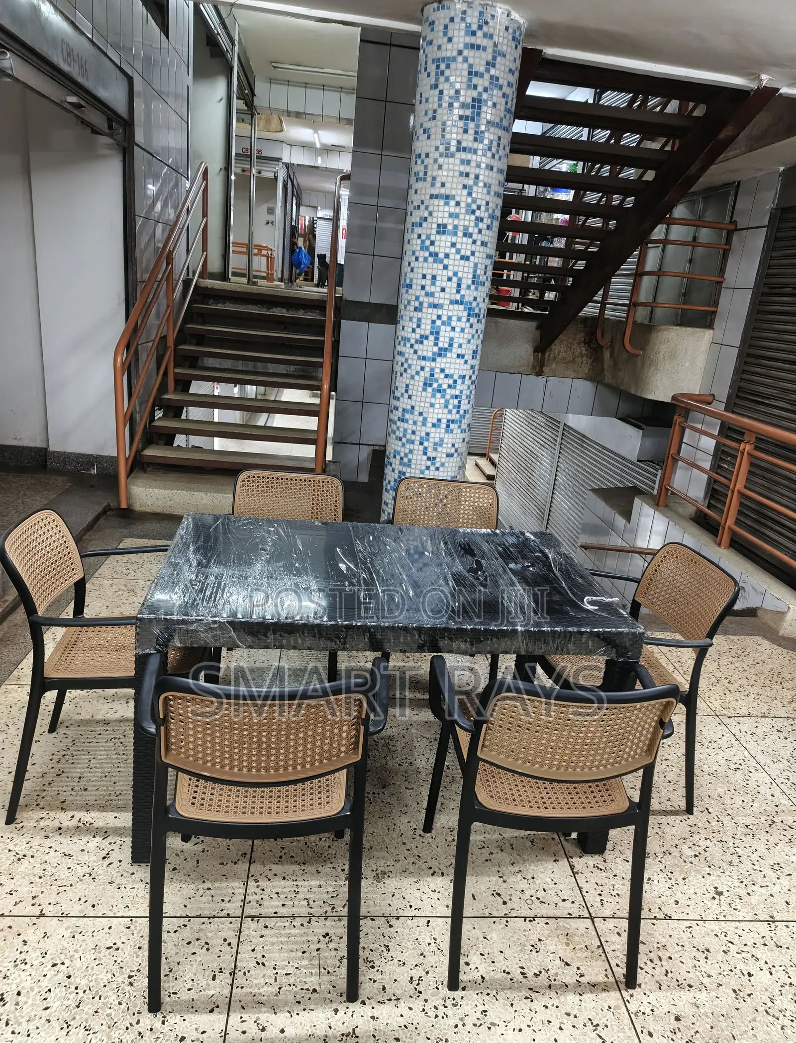 6 People Restaurant or Bar or Hotel and Cafe Table With 6 Chairs