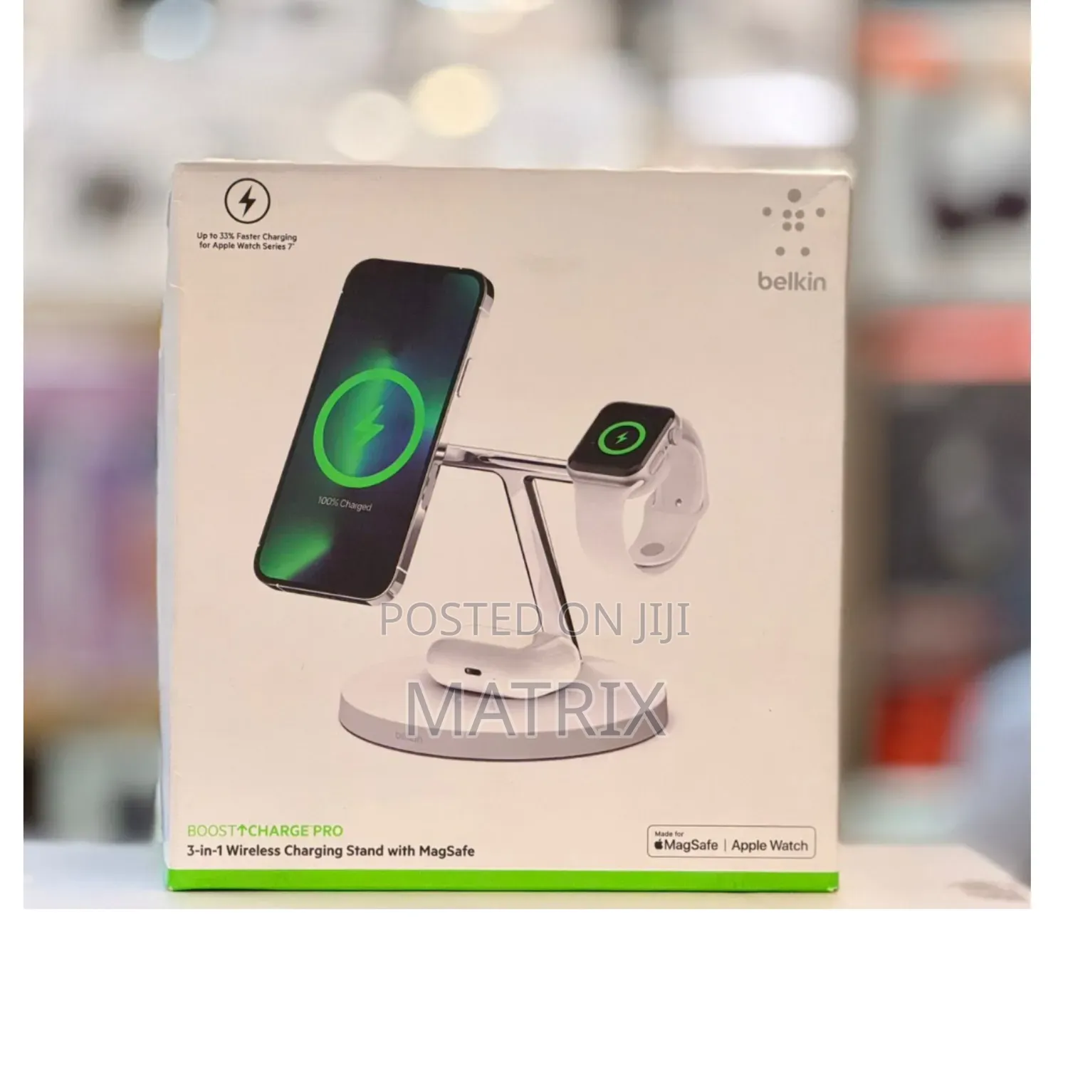 Belkin Boost Charge Pro Qi2 3in1 Magsafe Tilting Stand Wireless