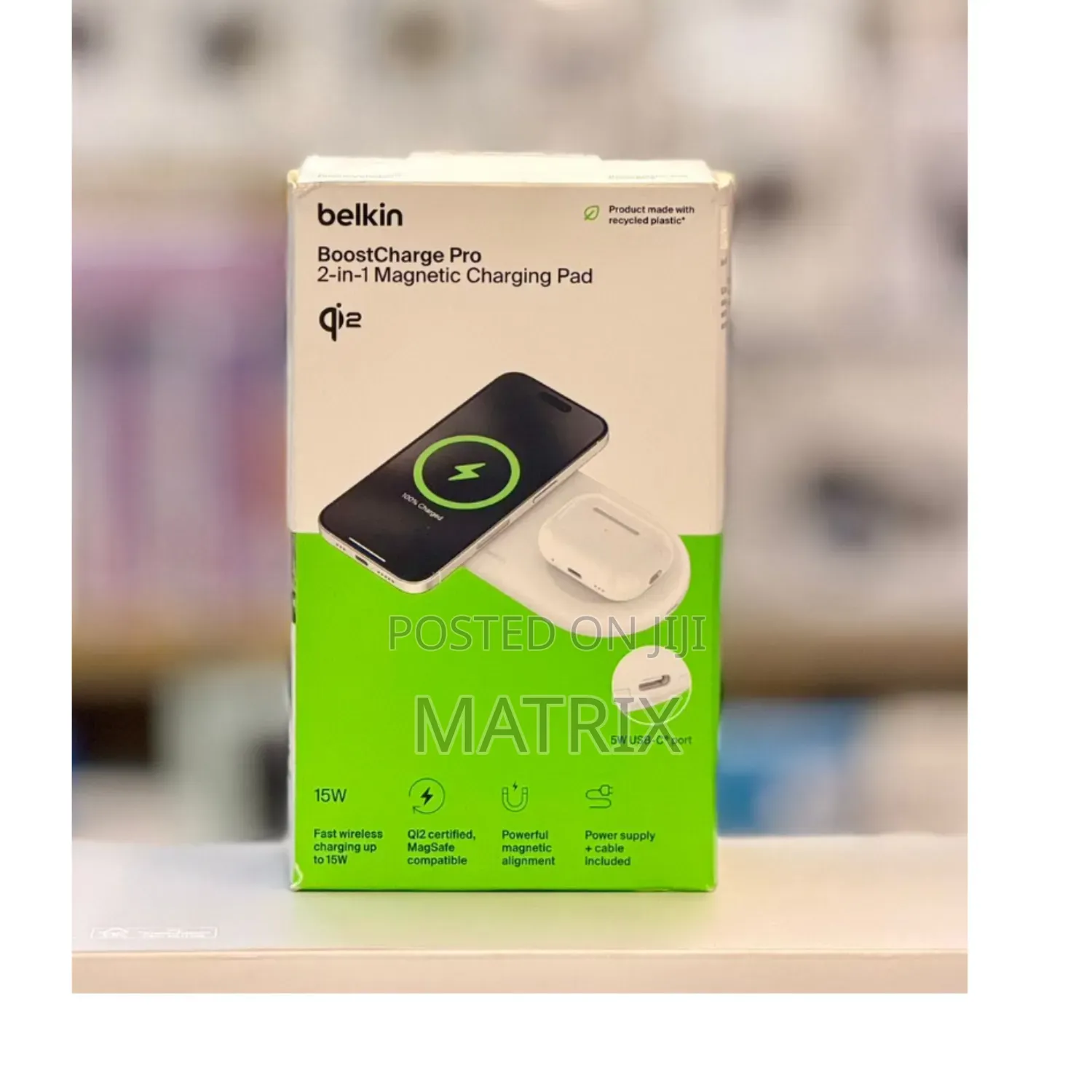 Belkin Boost Charge Pro 2in1 Wireless Charger With Magnetic Pad